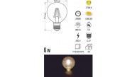 Cata 6W Rustik Led Ampul CT-4289