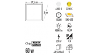Cata 60W Sıva Altı/Üstü Panel Armatür 60x60 CT-5279